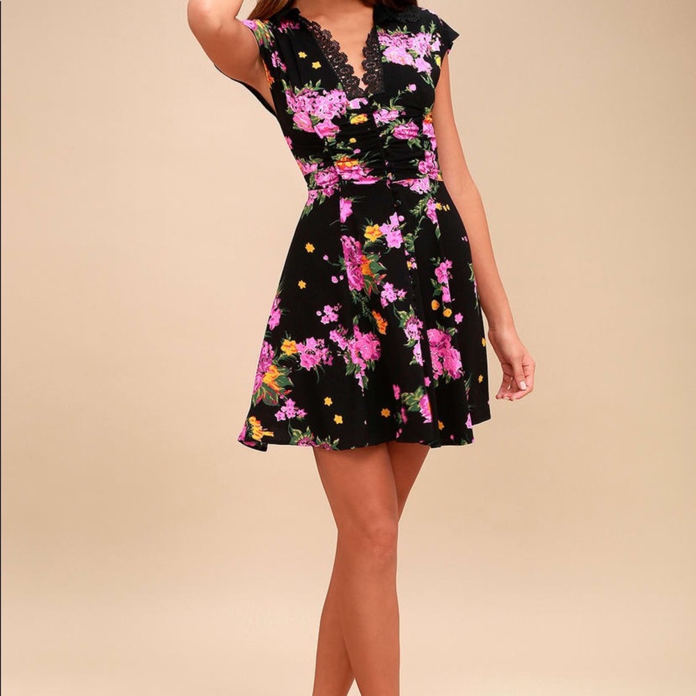 Free People Alora Mini Dress Size 8 Floral